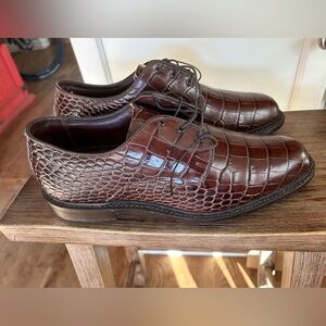 NEW Allen Edmonds golf shoes crocodile 10.5 Haskell
